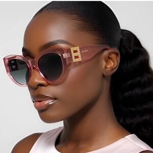 Sunglasses‎ Pink Gold Trendy Fashion Summer Women's Luxury Classy UV400 Lentes